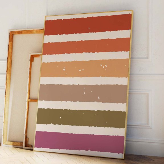 Fall Stripes Print, Art, Abstract Wall Art, Moody Art Poster, Autumn Wall Decor, Trendy Boho Wall Art Wall Art, Modern Wall Decor, 8x12 UNFRAMED