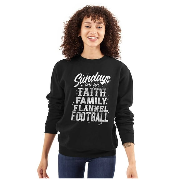 Fall Sundays Cute Christian Autumn Women Plus Size Sweatshirt Brisco Brands 2X