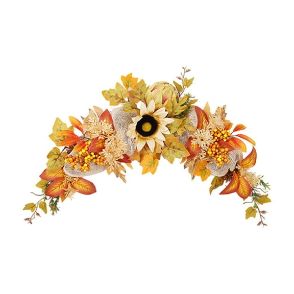Fall Sunflower Decorative Wreath Vines Fascia Inverted Tree Artificial Flowers