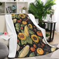 thumbnail image 1 of Fall Sunflower Pumpkin Blanket,Comfortable Soft Lamb Wool Throw Blanket,All Season,Warm Lightweight Blankets for Sofa Bed Couch Living Room Chair,60"x80", 1 of 4