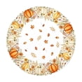thumbnail image 1 of Fall Sunflower Round Tablecloth, Burnt Orange Pumpkin Thanksgiving Waterproof Table Cover for Kitchen Picnic Party Home Decor 47 In B, 1 of 6