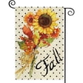 thumbnail image 1 of Fall Sunflower Small Garden Flag Double Sided, Best Choice Welcome Peeps Autumn Thanksgiving Holiday Harvest Outdoor Seasonal Mini Garden Flags, 1 of 5
