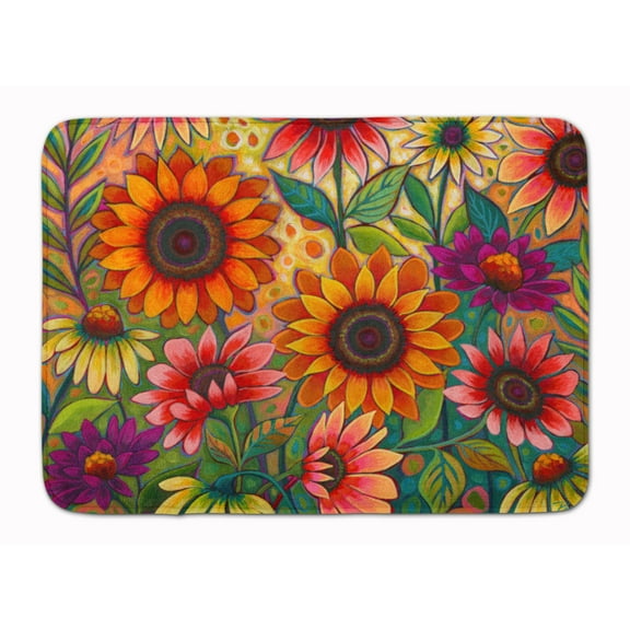 Fall Sunflower Surprise Bath Mat Machine Washable Anti-fatigue Memory Foam Kitchen Rug PPD3014RUG