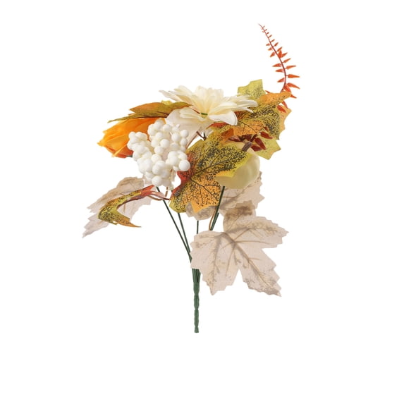 Fall Sunflower and Maple Leaf Artificial Bouquet, Autumn Faux Floral Arrangement for Thanksgiving Table, Entryway Vase, Seasonal Home Decor