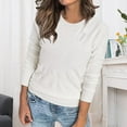 thumbnail image 1 of Fall Sweater Long Sleeve Crew Knit Pullover Tops Trendy Dressy Blouse Business Casual Outfit Fashion 2024 Womens Long Sleeve Tops Tops plus Size Women Women plus Size Short Sleeve Tunic Women V Neck, 1 of 3
