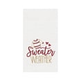 thumbnail image 1 of Fall "Sweater Weather" 100% Cotton Flour Sack Kitchen Dishtowel, 1 of 5