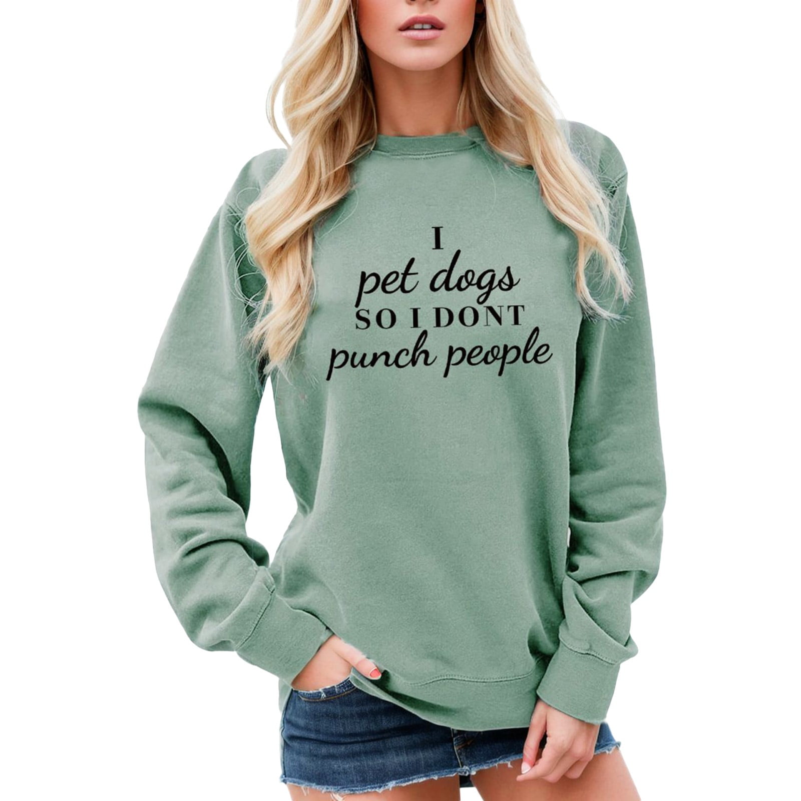 Women's sweatshirts with dogs on them sale