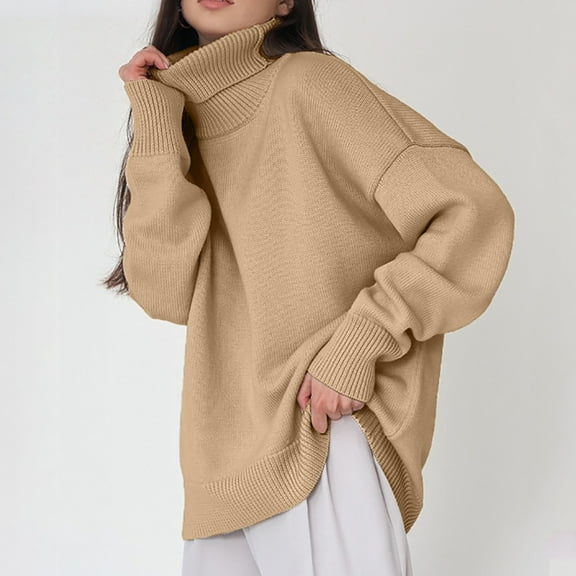 Fall Sweaters For Women 2024 Plus Size Tops Winter Clothes Long Sleeve Shirts Fall Outfits Turtleneck Knitted Sweater Comfortable Sweat Shirts Women Winter Sweaters Comfy Sweaters for Men Men Casual