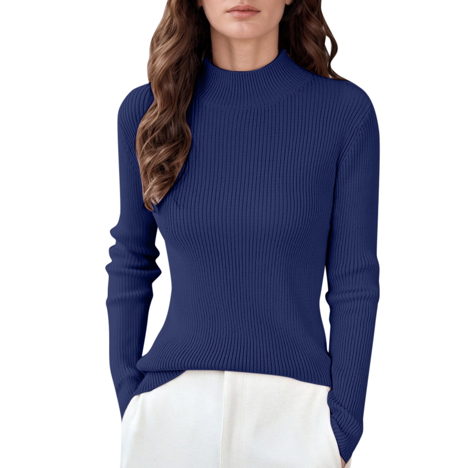 Fall Sweaters Women Semi High Neck Undershirt Fall Winter Thread Fall Sweaters Women Semi High Neck Undershirt Fall Winter Thread
