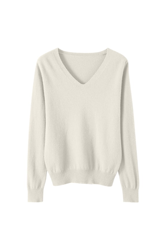 Fall Sweaters for Women 2024, Lightweight Long Sleeve V Neck Pullover Sweater Classic Thin Sweater Undershirt Top