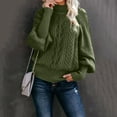 thumbnail image 1 of Fall Sweaters for Women High Neck Lightweight Sweaters Loose Solid Color Winter Business Casual Outfits Pullover Tops, 1 of 6