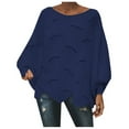 thumbnail image 1 of Fall Sweaters for Women, Plus Size Women's Lightweight Knit Sweater Comfortable And Stylish Casual Pullover, Women Sweaters(Navy,3XL), 1 of 4