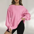 thumbnail image 1 of Fall Sweaters for Women Trendy Crewneck Sweater Batwing Long Sleeve Sweater Oversized Ribbed Knit Side Slit Pullover Top, 1 of 8