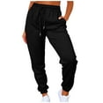Fall Sweatpants for Women Drawstring High Waisted Active Joggers Pants