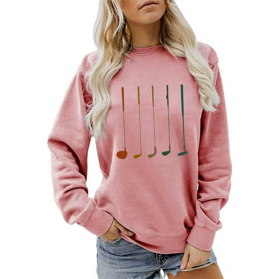 Fall Sweatshirts For Women Sweatshirt Game Day Sweater Funny Golfing Lover Shirt For Pullover