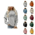 thumbnail image 1 of Fall Sweatshirts for Women 2025 Long Sleeve Crewneck Loose Fit Letter Graphic Sweatshirt Pullover Tops, 1 of 5