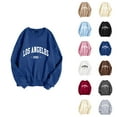 thumbnail image 1 of Fall Sweatshirts for Women 2025 Los Angeles Sweatshirt Casual Long Sleeve Crewneck Graphic Sweatshirt Pullover Tops, 1 of 5