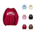 thumbnail image 1 of Fall Sweatshirts for Women 2025 Nashville Tennessee Sweatshirt Long Sleeve Crewneck Graphic Sweatshirt Pullover Tops, 1 of 5
