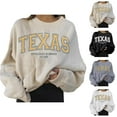 thumbnail image 1 of Fall Sweatshirts for Women 2025 Texas Sweatshirt Long Sleeve Crewneck Oversized Graphic Sweatshirt Pullover Tops, 1 of 5