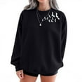 thumbnail image 1 of Fall Sweatshirts for Women Halloween Sweatshirts Printed Round Neck Long Sleeved Sweatshirts Black XS, 1 of 4