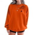 thumbnail image 1 of Fall Sweatshirts for Women Halloween Sweatshirts Printed Round Neck Long Sleeved Sweatshirts Orange XS, 1 of 4