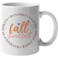 thumbnail image 1 of Fall Sweet Fall, Autumn Season Themed Merch Gift, White 11oz Ceramic Mug, 1 of 5