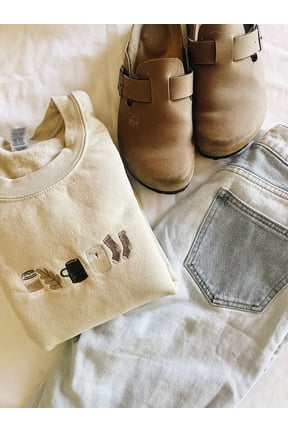 Fall Symbols Embroidered Crewneck