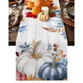 thumbnail image 1 of Fall Table Runner 13x72 Inch Thanksgiving Fall Yellow Blue Pumpkin Eucalyptus Leaf Table Runners Dresser Scarves Holiday Kitchen Dining Table Decoration for Home Party Indoor, 1 of 7