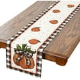 thumbnail image 1 of Fall Table Runner, Fall Decorations for Home Pumpkin Fall Runner for Table Seasonal Buffalo Plaid Fall Thanksgiving Holiday Decor for Indoor Outdoor Dining Table Decorations (13" x 72"), 1 of 1