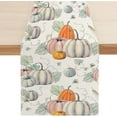 thumbnail image 1 of Fall Table Runner, Harvest Thanksgiving Watercolor Pumpkin Table Runner Farmhouse Decorations for Kitchen Dining Coffee Indoor Outdoor 13.8 x 71 Inch, 1 of 6