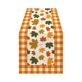 thumbnail image 1 of Fall Table Runner Orange Pumpkin Maple Leaf Watercolor Vintage Table Runners Seasonal Autumn Thanksgiving Harvest Home Kitchen Dining Party Decorations 13x72 Inch, 1 of 5
