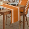 thumbnail image 1 of Fall Table Runner Fall Orange Stripes Fall Autumn Harvest Thanksgiving Table Runners French Stripe Farmhouse Style Tablecloth Kitchen Dinner Table Decoration for Holiday Dinner Parties 13.8x108 inches, 1 of 5