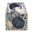 thumbnail image 1 of Fall Table Runner,Pumpkin Polka Dot Linen Table Runner,Autumn Harvest Thanksgiving Dining Table Decor for Home Party, 1 of 6