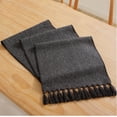 thumbnail image 1 of Fall Table Runner, Rustic Farmhouse Table Runners with Tassels Boho Cotton Linen Table Runner for Table Decor, Holiday Party and Wedding, 1 of 6