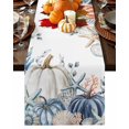 thumbnail image 1 of Fall Table Runner Thanksgiving Autumn Pumpkin Table Runners Starfish Shell Coral Cotton Linen Dresser Scarf Kitchen Dining Table Decor for Fall Holiday Party Decor 13x36 Inch, 1 of 9