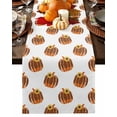 thumbnail image 1 of Fall Table Runner Thanksgiving Leopard Print Pumpkin Table Runners Sunflower Autumn Harvest Cotton Linen Dresser Scarf Kitchen Dining Table Decor for Fall Holiday Party Decor 13x36 Inch, 1 of 9