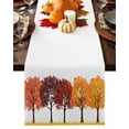 thumbnail image 1 of Fall Table Runner Thanksgiving Orange Forest Table Runners Autumn Maple Leaves Cotton Linen Dresser Scarf Kitchen Dining Table Decor for Fall Holiday Party Decor 13x90 Inch, 1 of 9