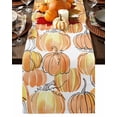 thumbnail image 1 of Fall Table Runner Thanksgiving Orange Pumpkin Table Runners Watercolor Pumpkins Cotton Linen Dresser Scarf Kitchen Dining Table Decor for Fall Holiday Party Decor 13x72 Inch, 1 of 9