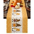 thumbnail image 1 of Fall Table Runner Thanksgiving Pumpkin Turkey Gnomes Table Runners Orange Sunflower Autumn Maple Leaves Cotton Linen Dresser Scarf Kitchen Dining Table Decor for Fall Holiday Party Decor 13x90 Inch, 1 of 9