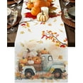 thumbnail image 1 of Fall Table Runner Truck with Pumpkin Table Runners for Dining Room Maple Leaf Tree Branch Dinner Runner Thanksgiving Kitchen Decor 13.8" x 71", 1 of 6