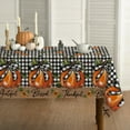 thumbnail image 1 of Fall Tablecloth 60×120 Inch Rectangular, Thanksgiving Autumn Harvest Black and White Buffalo Plaid Orange Pumpkin Washable Table Cover for Party Picnic Dinner Decor, 1 of 6