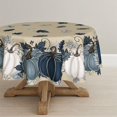 thumbnail image 1 of Fall Tablecloth 60×60 Inch Round, Autumn Harvest Blue Pumpkin Floral Washable Seasonal Table Cover for Party Picnic Dinner Decor, 1 of 6
