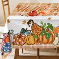 thumbnail image 1 of Fall Tablecloth 60×84 Inches, Orange Buffalo Plaid Fall Tablecloth Decorations for Home, Harvest Season Pumpkin Table Cloth Rectangle for Kitchen Dining Party Table Outdoor Thanksgiving Farmhouse, 1 of 6