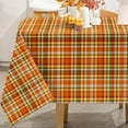 thumbnail image 1 of Fall Tablecloth 60x102 Inch Retro Orange Autumn Plaids Table Cover Seasonal Rectangle Farmhouse Table Cloth for Thanksgiving Kitchen Dining Table Decoration Supplies, 1 of 6