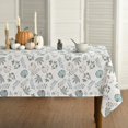 thumbnail image 1 of Fall Tablecloth 60x104 Inch Rectangular, Thanksgiving Autumn Harvest Blue Pumpkins and Leaves Table Cover for Party Picnic Dinner Decor, 1 of 6