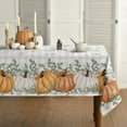 thumbnail image 1 of Fall Tablecloth 60x104 Inch Rectangular, Thanksgiving Autumn Harvest Orange Pumpkin Buffalo Plaid Table Cover for Party Picnic Dinner Decor, 1 of 6