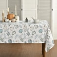 thumbnail image 1 of Fall Tablecloth 60x120 Inch Rectangular, Thanksgiving Autumn Harvest Blue Pumpkins and Leaves Table Cover for Party Picnic Dinner Decor, 1 of 6