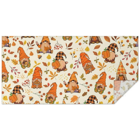 Fall Tablecloth 60x120 Inch Rectangular,Thanksgiving Autumn Harvest Maple Leaf,Pumpkin,Dwarf Table Cover for Party Picnic Dinner Decor