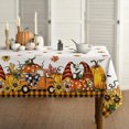 thumbnail image 1 of Fall Tablecloth 60x120 Inch Rectangular, Thanksgiving Autumn Harvest Orange Truck Gnome Pumpkin Buffalo Plaid Table Cover for Party Picnic Dinner Decor, 1 of 6