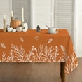 thumbnail image 1 of Fall Tablecloth 60x120 Inch Rectangular, Thanksgiving Autumn Harvest Orange Wild Flowers Table Cover for Party Picnic Dinner Decor, 1 of 6